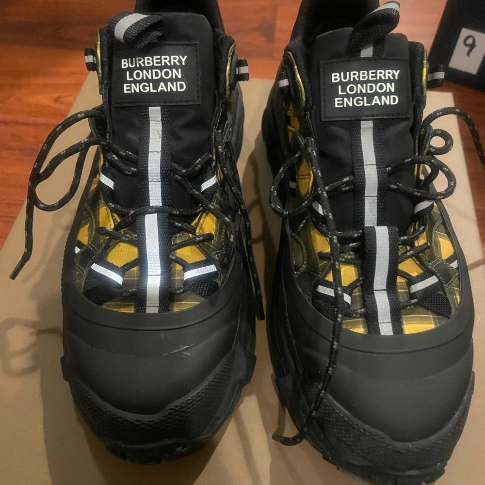 Burberry Black and Yellow Sneakers